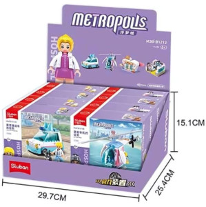 Конструктор SLUBAN B1212 Metropolis, Ветеринарная клиника, от 78 до 117 деталей