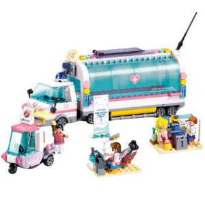 Конструктор lego SLUBAN B1215 Metropolis, Клиника на колёсах, 477 деталей