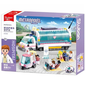 Конструктор lego SLUBAN B1215 Metropolis, Клиника на колёсах, 477 деталей