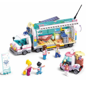 Конструктор lego SLUBAN B1215 Metropolis, Клиника на колёсах, 477 деталей
