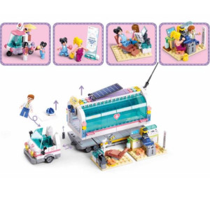 Конструктор lego SLUBAN B1215 Metropolis, Клиника на колёсах, 477 деталей