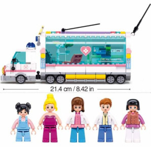 Конструктор lego SLUBAN B1215 Metropolis, Клиника на колёсах, 477 деталей