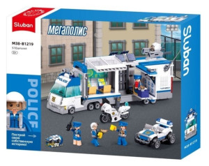 Конструктор SLUBAN B1219 Metropolis, Мобильный полицейский участок, 510 деталей