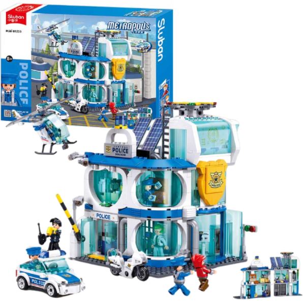 Конструктор SLUBAN B1220 Полицейский департамент, Metropolis, 686 деталей