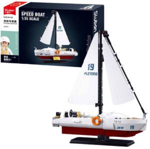 Конструктор SLUBAN B1190 Model Bricks, Скоростной катер Родео, 1:35, 260 деталей