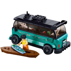 Конструктор SLUBAN B1191 Model Bricks, Бусик с сёрфером, 1:35, 276 деталей