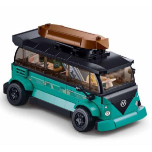 Конструктор SLUBAN B1191 Model Bricks, Бусик с сёрфером, 1:35, 276 деталей