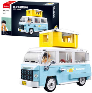 Конструктор SLUBAN B1192 Model Bricks, Бусик кемпинг, 1:35, 265 деталей
