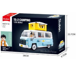 Конструктор SLUBAN B1192 Model Bricks, Бусик кемпинг, 1:35, 265 деталей