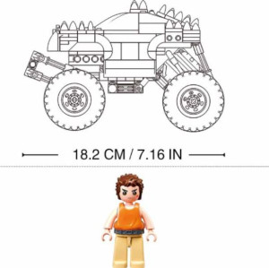 Конструктор SLUBAN B1162 Power Breacks, Монстр трак-Серебряный огонь, инерционный, 267 деталей