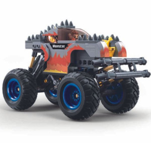 Конструктор SLUBAN B1162 Power Breacks, Монстр трак-Серебряный огонь, инерционный, 267 деталей
