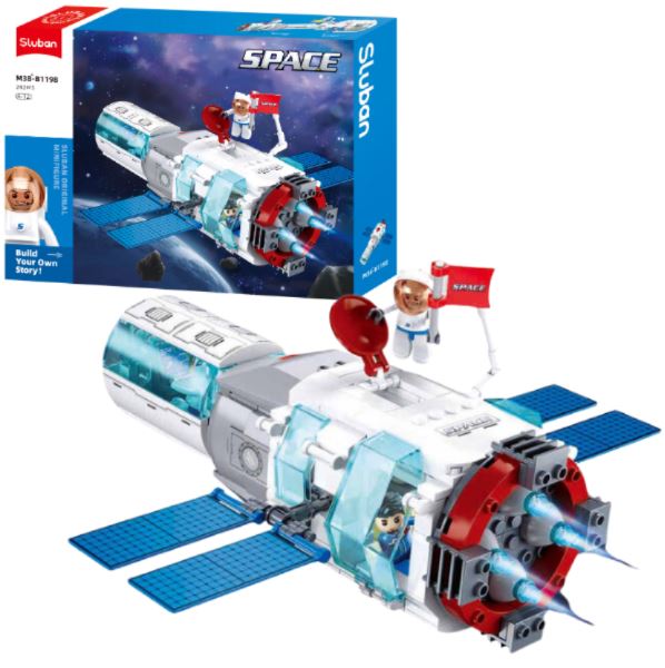 Конструктор SLUBAN B1198 Space, Космическая станция, 292 детали