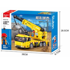 Конструктор SLUBAN B1195 Town, Колесный кран, 293 детали