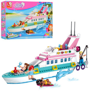 Конструктор SLUBAN M38-B0609 Катер, серия "Розовая мечта", 328 деталей