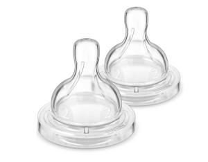 Соска силиконовая для бутылочки AVENT SCY762/02 Антиколик, медленный поток, 1m+, 2шт