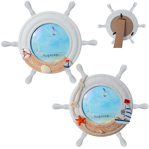 Фоторамка Stenson N00590 Штурвал, на 1 фото, 22см, МДФ