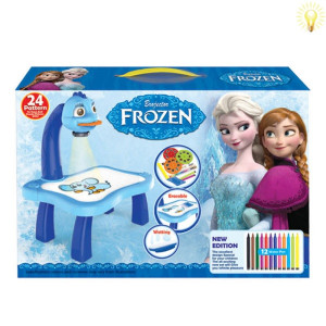 Столик-проектор 55046 Frozen для рисования, 24 картинки