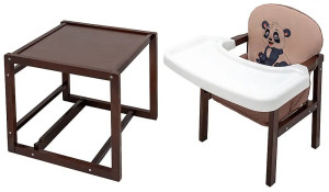 Стульчик - трансформер для кормления Пони/Винни-220, пластиковая столешница, тонированный