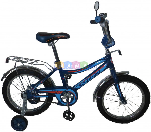 Велосипед двухколесный Tilly Super Bike T-2161 16", с надувными колесами