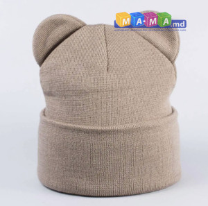 Шапка детская Talvi Ширли, вязаный трикотаж, с отворотом, 1-10 лет