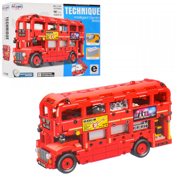 Конструктор Technique 1145 Автобус, на р/у, 487 деталей