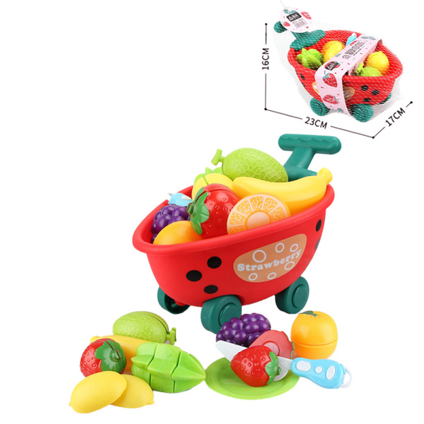 Тележка для супермаркета 000001, с продуктами