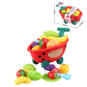 Тележка для супермаркета 000001, с продуктами