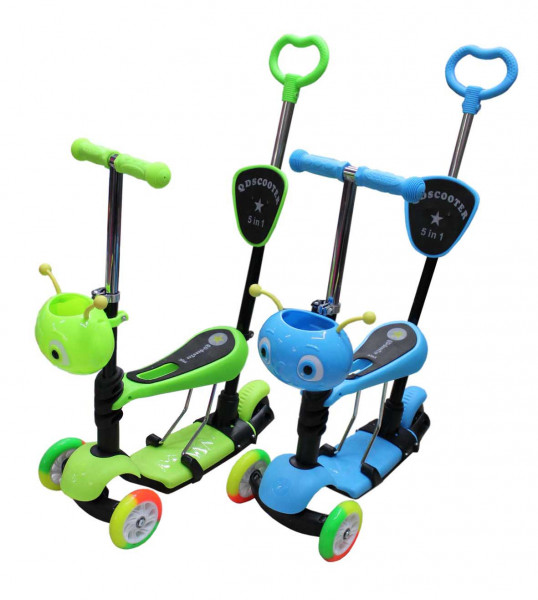 Самокат Tilly BT-KS-0060 Гусеница, с сиденьем, с родительской ручкой