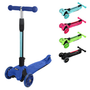 Самокат Tilly GS-0004, трехколесный, PU, складной