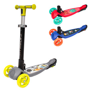 Самокат Tilly GS-0044, трехколесный, PU, складной