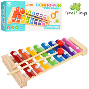 Деревянная игрушка Tree Toys MD 1163 Ксилофон, металлические пластины, 8 тонов