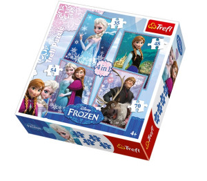 Набор пазлов Trefl 4 в 1 Холодное сердце, Disney Frozen Холодное сердце, 207 элементов