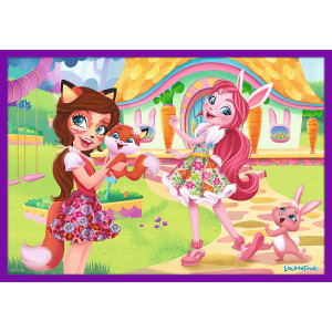 Пазлы для детей Trefl Приключения Enchantimals, Mattel, м/с Энчантималс,  10 в 1