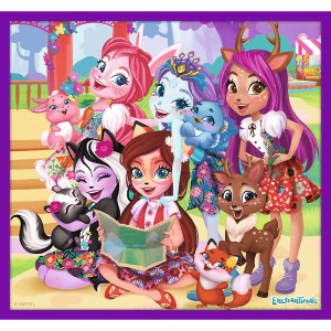 Пазлы для детей Trefl Приключения Enchantimals, Mattel, м/с Энчантималс,  10 в 1