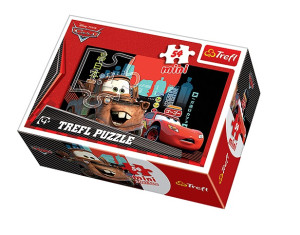 Пазлы для мальчиков Trefl Mini Молния Маккуин и Мэтр, Disney Тачки 2, 54 элемента