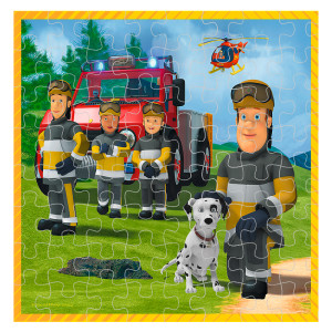 Набор пазлов Trefl 3 в 1 Пожарный Сэм в действии, 106 элементов
