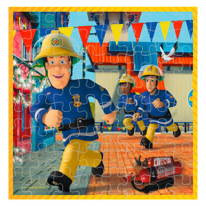 Набор пазлов Trefl 3 в 1 Пожарный Сэм в действии, 106 элементов