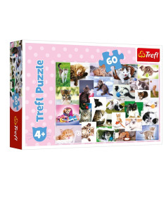 Пазлы Trefl Мир котов, 60 элементов