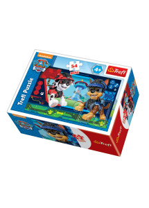 Пазлы Trefl Mini Маршал и гонщик Paw Patrol, Щенячий патруль, 54 элементов