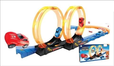 Детский гоночный трек, 2 мертвые петли, машинка