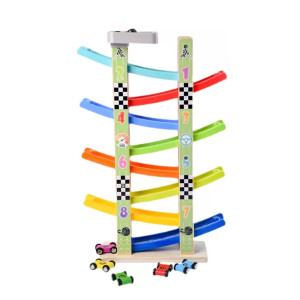 Игрушечная Трек-горка, с машинками, дерево