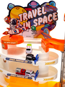 Трек-горка Trevel in Space Космос: 4 этажа, 4 машинки, световые эффекты