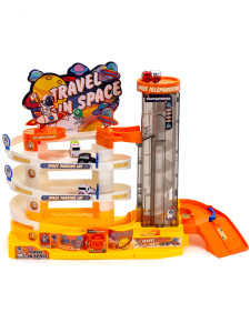 Трек-горка Trevel in Space Космос: 4 этажа, 4 машинки, световые эффекты