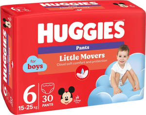 Трусики Huggies Pants Little Movers для мальчиков №6 (15-25 кг), 30шт.
