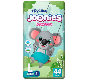 Трусики Joonies Comfort+ L (9-14кг), 44шт.