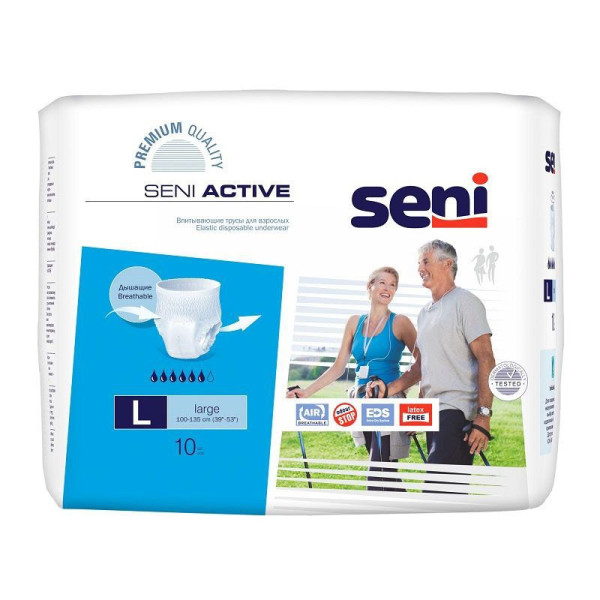 Трусики Seni Active Classic №3 (100-135см), для взрослых, 10шт