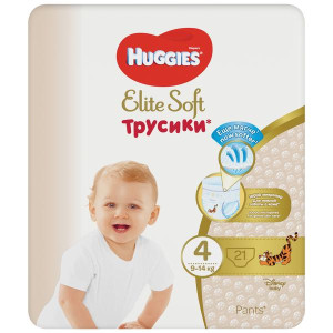 Трусики Huggies Elite Soft Pants №4 (9-14 кг) 21шт.