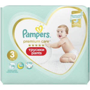 Трусики Pampers Premium Care Pants №3 (6-11кг), 28шт.