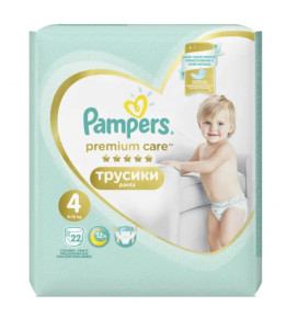 Трусики Pampers Premium Care Pants №4 (9-15кг), 22шт.