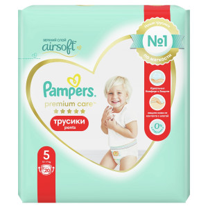 Трусики Pampers Premium Care Pants №5 (12-17кг), 20шт.